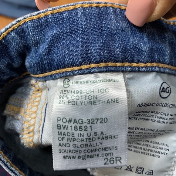 AG The Middi Ankle Distressed Raw Hem Jeans - Picture 12 of 16